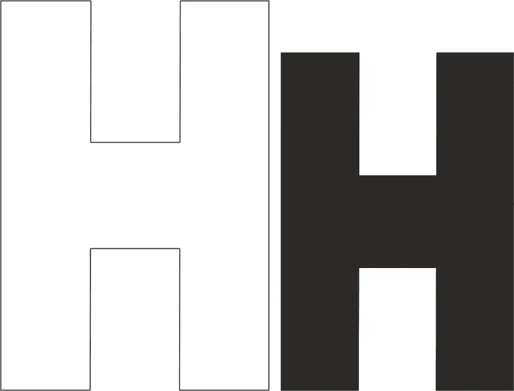 Puzzle letra "H"